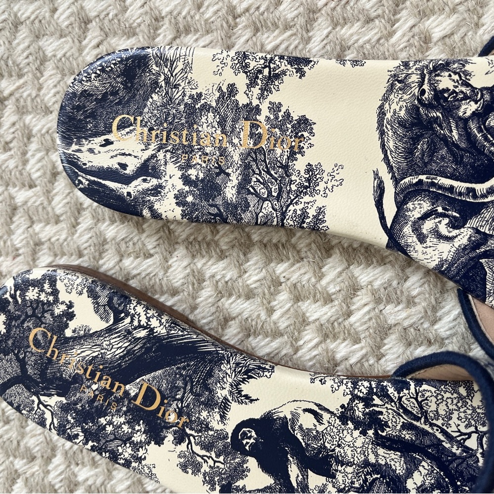 Dior Dway Women's Blue and Cream Shoes - Picture 3 of 13